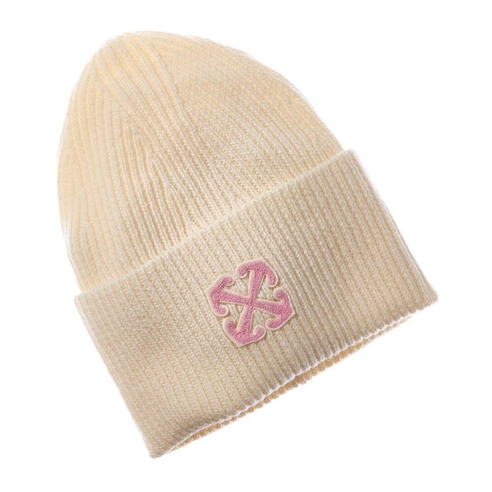 Off-White Arrow Wool Beanie, White